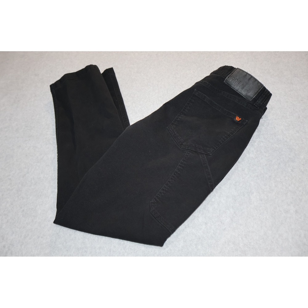 Eddie Bauer Canvas Utility Pant Mens 34x33 Black Specialty Dyed Stretch Jeans